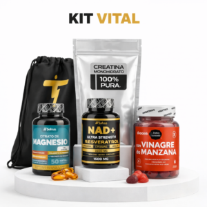 KIT VITAL - Creatina + C Magnesio + NAD Resveratrol + Gomas Vinagre Manzana + Obsequio